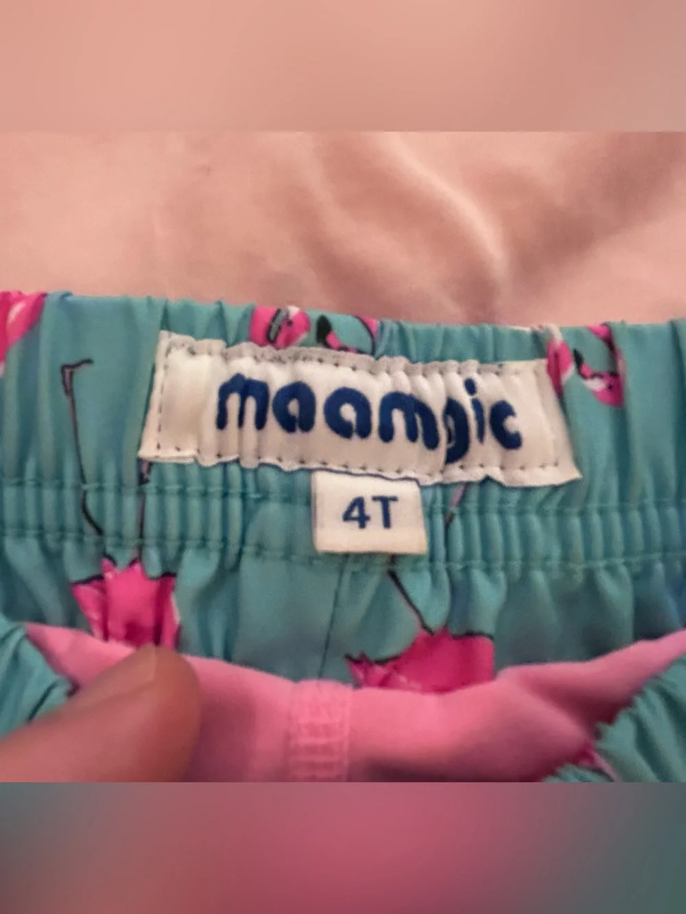 Flamingo Swim Trunks Sz 4